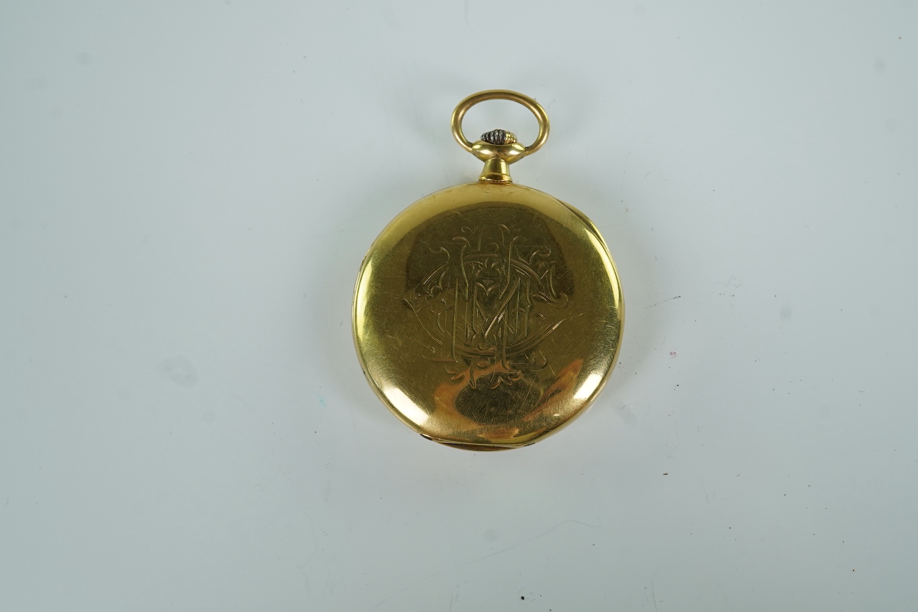 An early to mid 20th century 18ct gold Vacheron & Constantin open faced keyless lever dress pocket watch